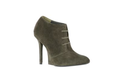 Lace Bootie in Grey Suede